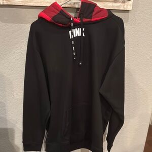 PINK Victoria's Secret Black and Red Sweatshirt Hoodie